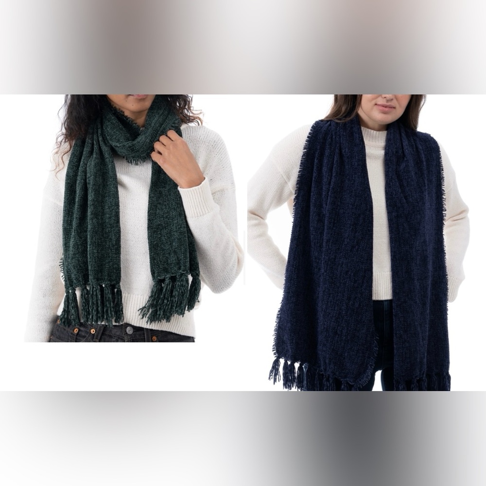 NWT Style & Co Women’s Chenille Fringe Scarf Bundle 2pc